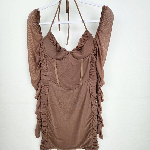 White Fox Boutique Dresses & Skirts - White Fox Boutique Dress Long Sleeve Brown Size Medium